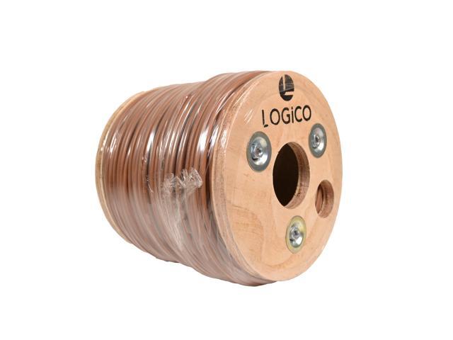 18/2 Thermostat Wire HVAC Bare Copper Cable CMR/Riser-Rated Power Circuit 500ft Brown