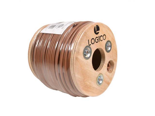 18/3 Thermostat Wire HVAC Bare Copper Cable CMR/Riser-Rated Power Circuit 500ft Brown