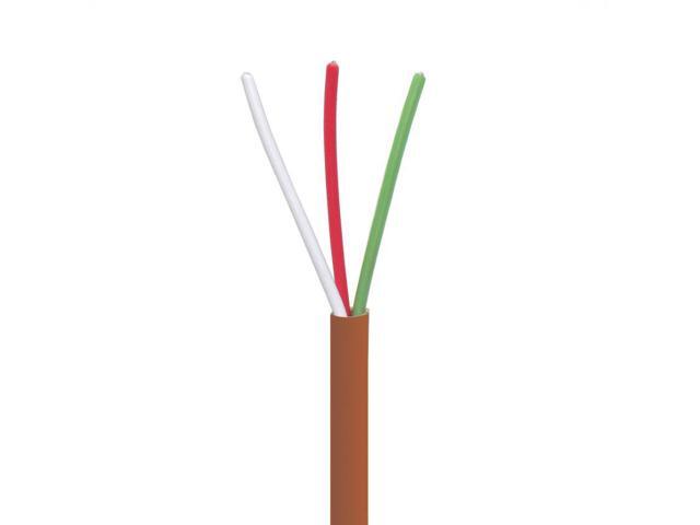 18/3 Thermostat Wire HVAC Bare Copper Cable CMR/Riser-Rated Power Circuit 500ft Brown