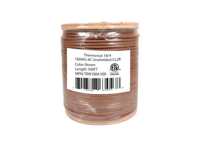 18/4 Thermostat Wire HVAC Bare Copper Cable CMR/Riser-Rated Power Circuit 500ft