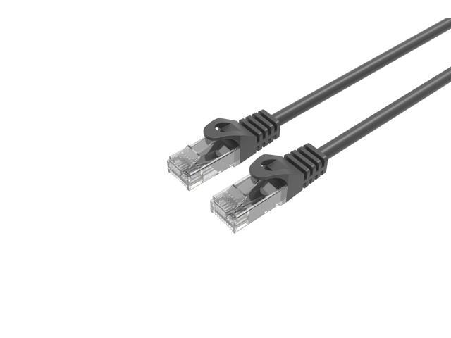 CAT6 Slim Ethernet Patch Cable Black 28AWG 3 ft. Black