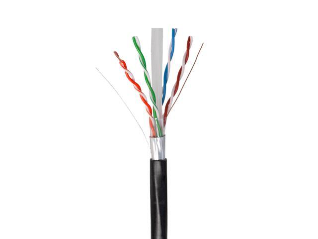 Cat6 Shielded Cable 1000ft STP/FTP Ethernet Direct Burial 23AWG Bare Copper