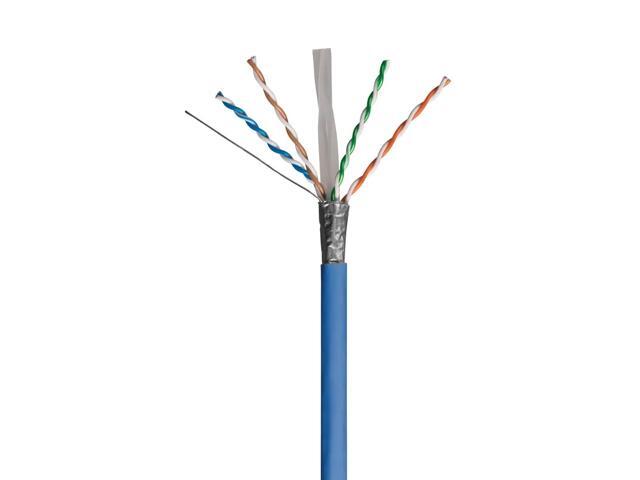 Cat6 FTP Shielded Riser (CMR) Bulk Ethernet Cable 550Mhz Pure Copper Blue 1000ft