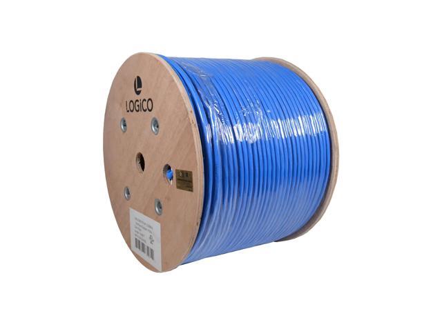 Cat6 FTP Shielded Riser (CMR) Bulk Ethernet Cable 550Mhz Pure Copper Blue 1000ft