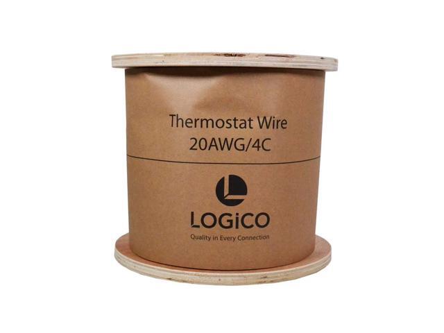 20/4 Thermostat Wire HVAC Bare Copper CMR/Riser-Rated Power Circuit 500ft White