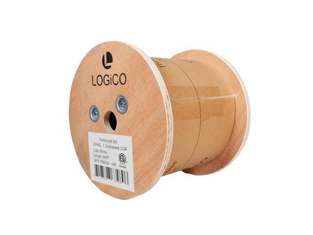 20/4 Thermostat Wire HVAC Bare Copper CMR/Riser-Rated Power Circuit 500ft White