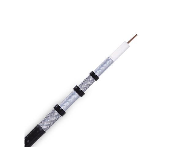 RG6 Quad Shield Coaxial Cable 18 AWG 1000ft Bulk Coax Satellite TV Black - image 3