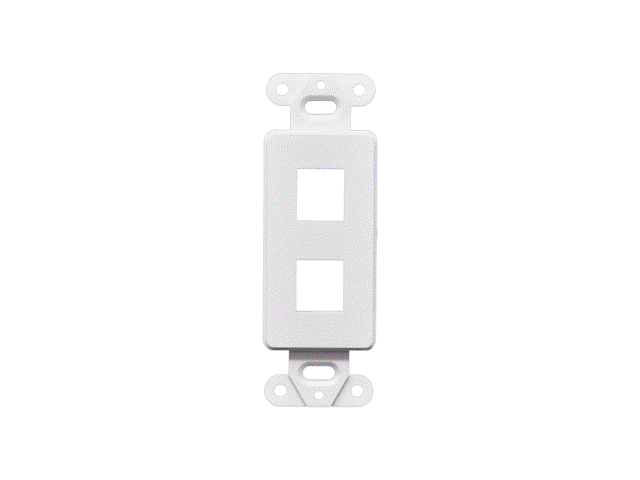 50pcs Decorator Style Keystone Jack 2 Port Modular Wall Insert Cover Plate White