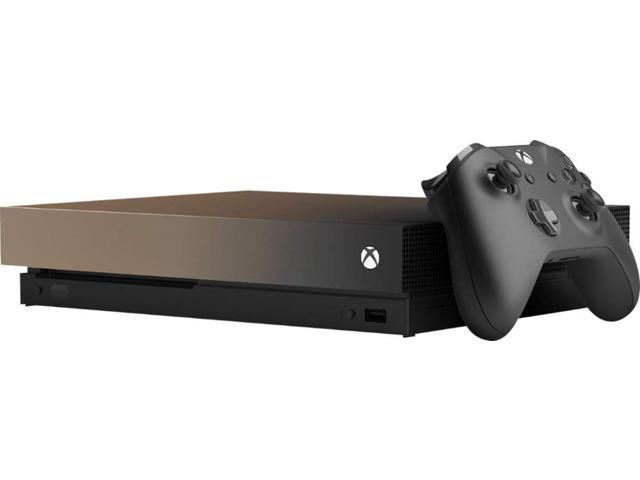 Recertified - Microsoft Xbox One X 1TB Console Gold Rush Limited Edition (NO CONTROLLERS INCLUDED)