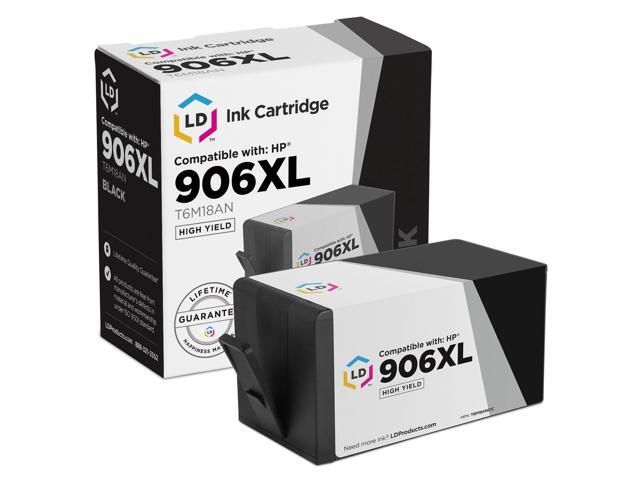 LD Compatible Replacement for HP 906XL T6M18AN High-Yield Black Ink Cartridge for OfficeJet: 6975 6979 & OfficeJet Pro: 6960 6970 6974 6975 6978 6979
