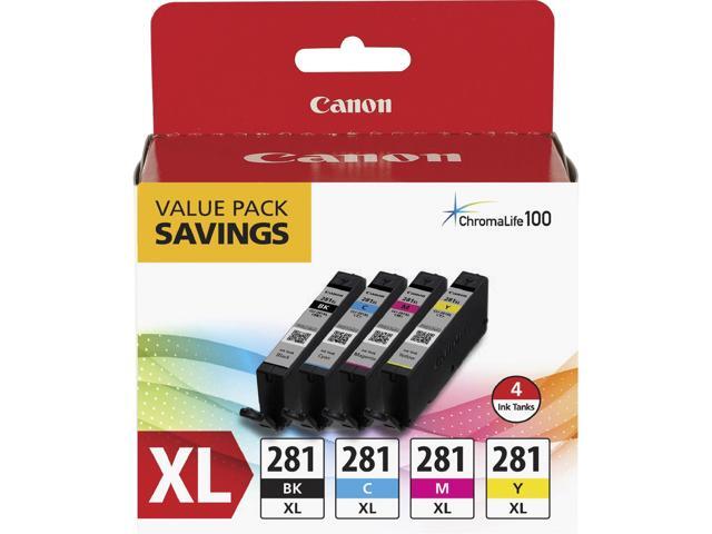 Canon - CLI-281 XL 4-Pack High-Yield - Black, Cyan, Magenta & Yellow Ink Cartridges - Black/Cyan/Magenta/Yellow - image 8