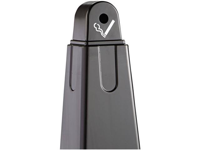 Rubbermaid - FG257088BLA - 1 gal Cigarette Receptacle, 39 1/2 in Height, 12 1/4 in Base Dia., Plastic, Black