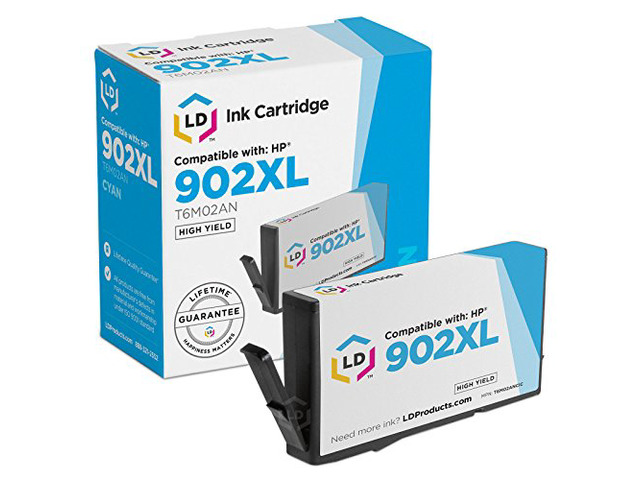 LD Compatible Replacement for HP 902XL T6M02AN HY Cyan Ink for OfficeJet 6950 6951 6954 6958 6962 6975 & OfficeJet Pro 6958 6960 6970 6974 6975 6978