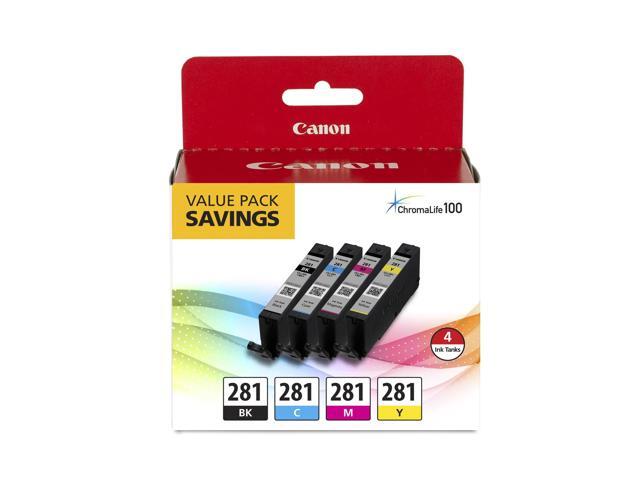 Canon - CLI-281 4-Pack Standard Capacity - Black, Cyan, Magenta, Yellow Ink Cartridges - Black/Cyan/Magenta/Yellow - image 3