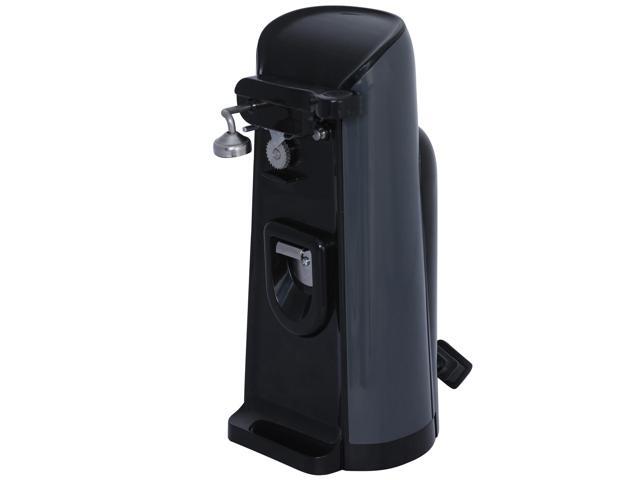 Brentwood J-30B Tall Electric Can Opener with Knife Sharpener & Bottle Opener, Black