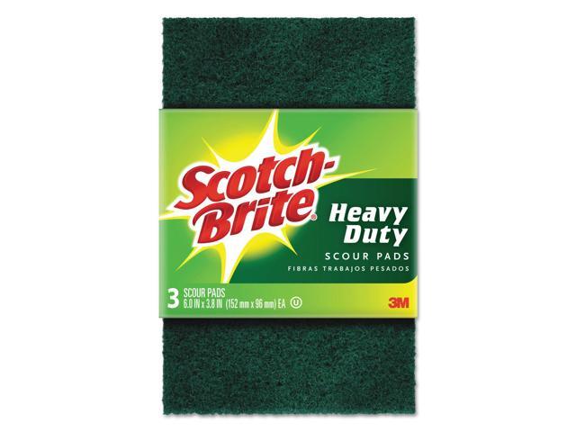 Scotch-Brite Heavy-Duty Scour Pad 3.8w x 6'L Green 3/Pack 22310