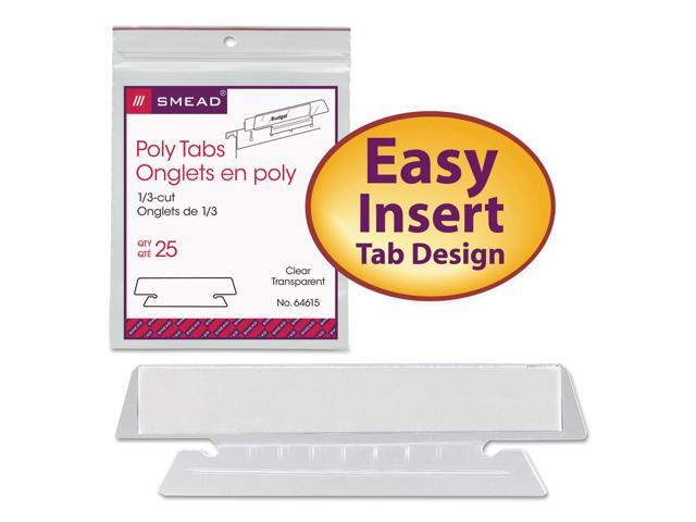 Smead 1/3 Cut Poly Hanging Folder Tabs