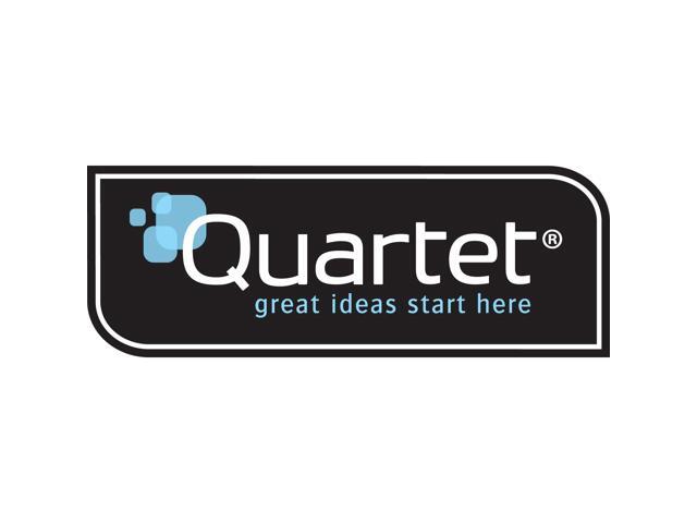 Quartet Embossed Bulletin Board Hi-Density Foam 48 x 36 Black Aluminum Frame