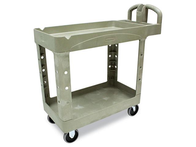 RUBBERMAID COMMERCIAL 4545-BLA HD FLAT 2 SHELF UTILITYCART LARGE