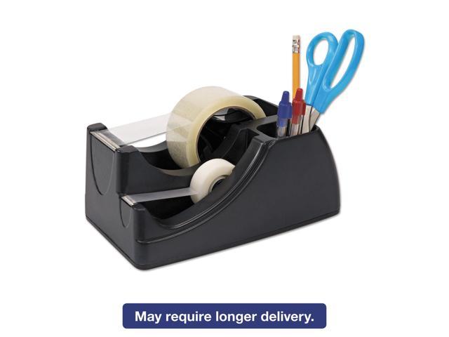 Officemate Recycled 2-in-1 Heavy Duty Tape Dispenser 1' and 3' Cores Black 96690 photo