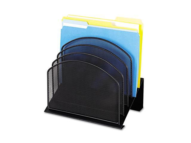 Safco Mesh Desk Organizer Eight Sections Steel 11 1/4 x 10 7/8 x 13 3/4 White