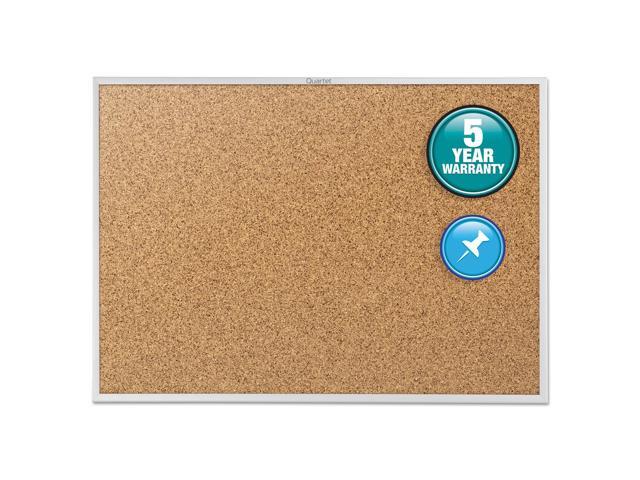Quartet Classic Series Cork Bulletin Board 72 x 48 Silver Aluminum Frame 2307