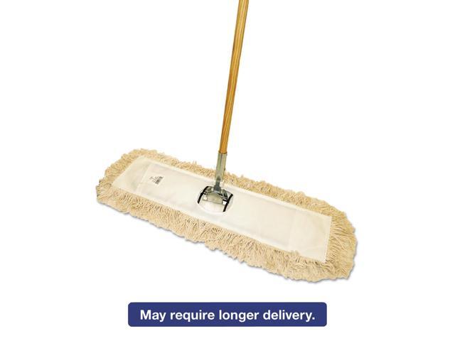 Boardwalk Cut-End Dust Mop Kit 36 x 5 60' Wood Handle Natural M365C