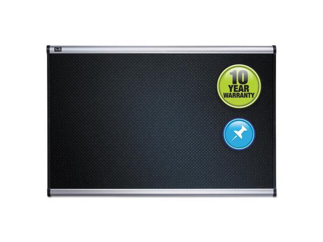 Quartet Embossed Bulletin Board Hi-Density Foam 48 x 36 Black Aluminum Frame