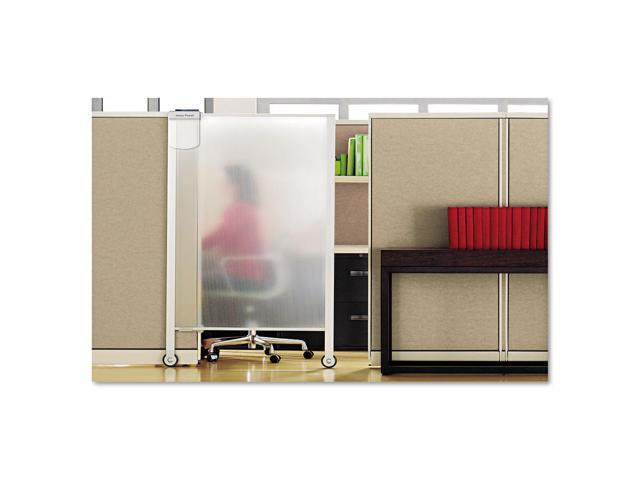 Quartet Premium Workstation Privacy Screen 38w x 64d Translucent Clear/Silver