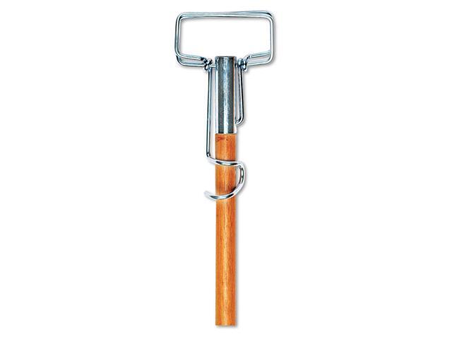 Boardwalk Spring Grip Metal Head Mop Handle for Most Mop Heads 60' Wood Handle