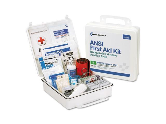 ANSI 2015 Compliant Class B Type III First Aid Kit for 50 People, 199 Pieces FAO90566