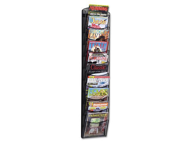 Safco Rack,Magazine 10 Pkt,Bk 5579BL