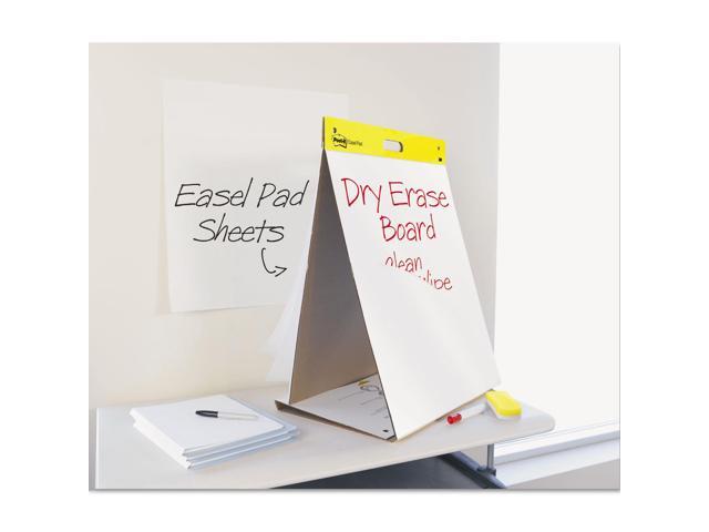 Post-it Dry Erase Tabletop Easel Unruled Pad 20 x 23 White 20 Sheets