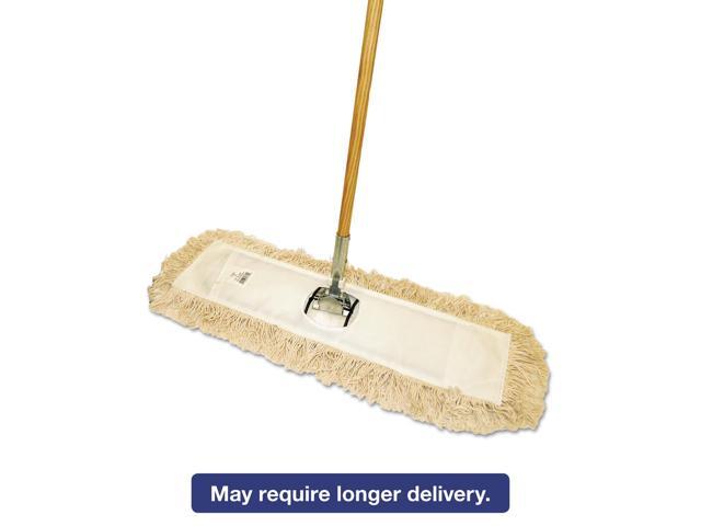 Boardwalk Cut-End Dust Mop Kit 24 x 5 60' Wood Handle Natural M245C