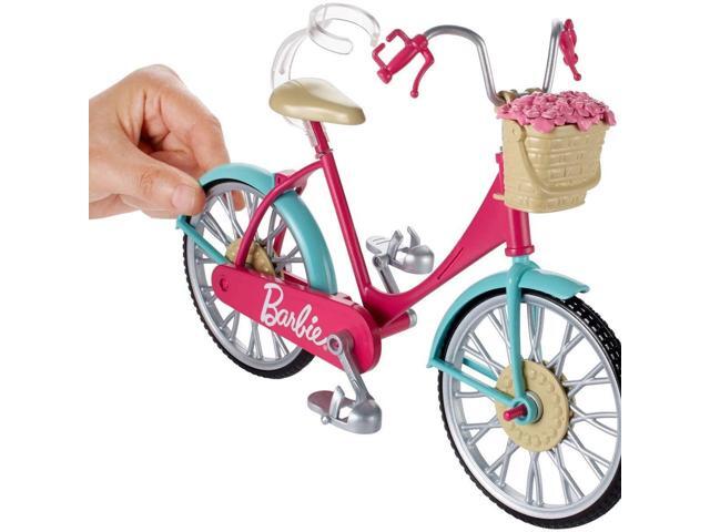 Barbie Bicycle Basket Flowers Helmet Working Petals Playset Mattel