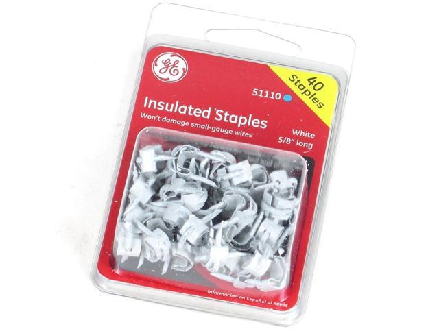 GE 40-Pack Insulated Staples 58 inch White (51110) - axGear