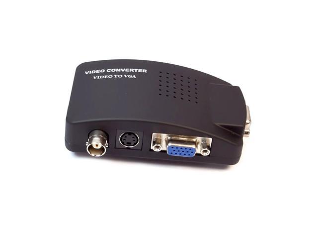 axGear BNC to VGA Converter S-Video to VGA Monitor Signal Adapter Box
