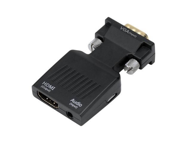 axGear VGA To HDMI Converter Adapter w/ Aux Audio 1080P for TV LCD Monitor Display