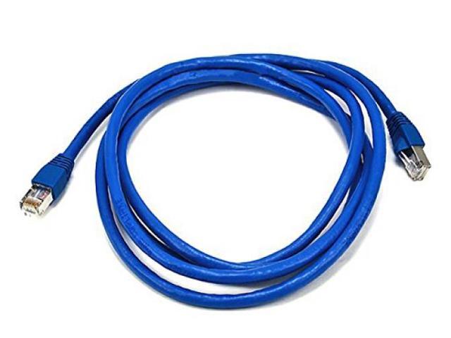 Monoprice Cat6A Ethernet Patch Cable - 7 Feet - Blue Snagless RJ45, Stranded, 550Mhz, STP, Pure Bare Copper Wire, 10G,26AWG