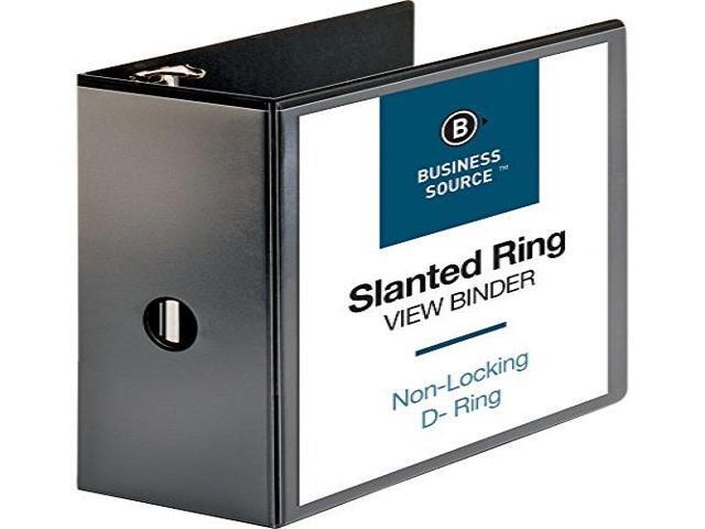 Business Source D-Ring View Binder 5' Capacity 11x8-1/2' Black 28451