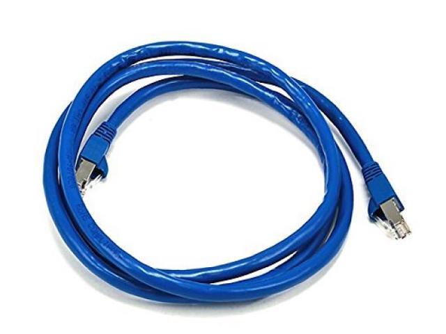 Monoprice Cat6A Ethernet Patch Cable - 5 Feet - Blue Snagless RJ45, Stranded, 550Mhz, STP, Pure Bare Copper Wire, 10G,26AWG
