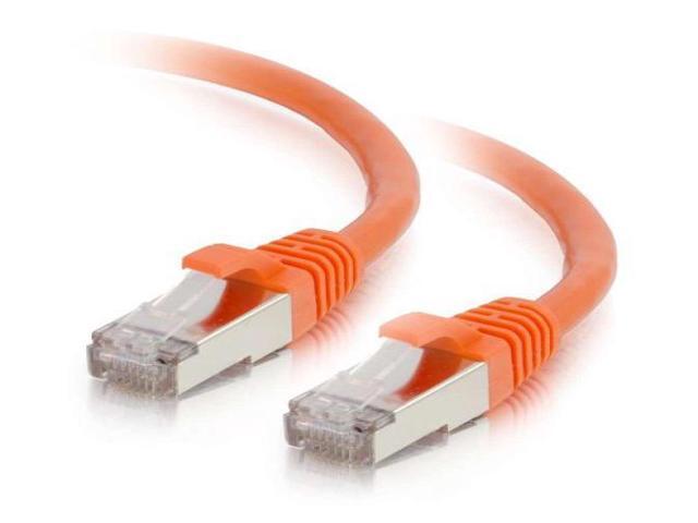 C2G 25ft Cat6 Snagless Shielded STP Network Patch Cable Orange 00894