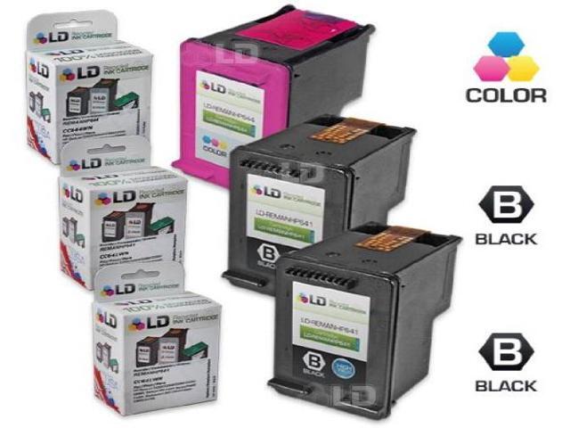LD Remanufactured Ink Cartridge Replacements for HP CC641WN HP 60 XL Black and HP CC644WN HP 60XL / 60 Color (2 Black and 1 Color)