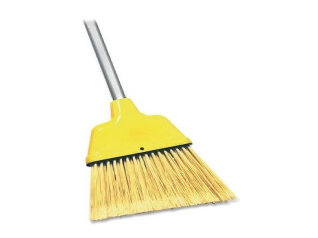 Genuine Joe Angle Broom High Performance Bristles 12-1/2' W Yellow 09570