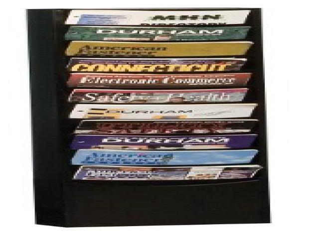 DURHAM MFG 402-08 Literature Rack,Compartment 11,Blk