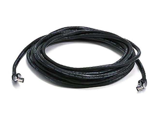Monoprice Cat6 Ethernet Patch Cable - Network Internet Cord - RJ45, Stranded, 550Mhz, UTP, Pure Bare Copper Wire, 24AWG, 14ft, Black