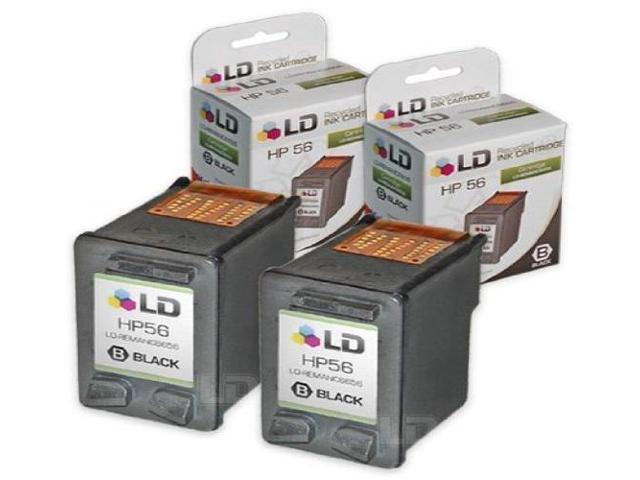 LD Products Remanufactured Ink Cartridge Replacement for HP 56 C6656AN (Black, 2-Pack) Compatible with Deskjet 450 450cbi 450ci 450wbt 5150 5150v...