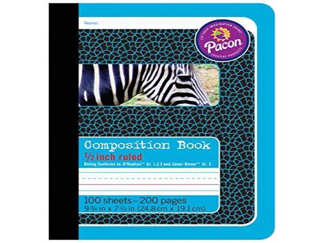 Pacon 2425 Composition Book 100 Sheet - Ruled - 9.75' x 7.50' - 1 Each
