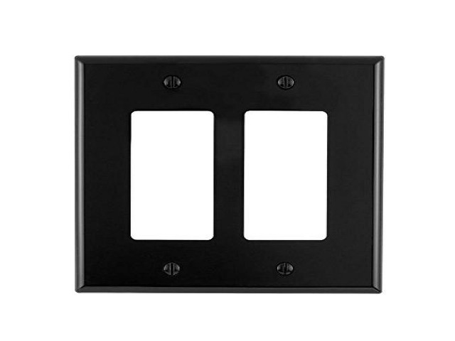 2 Gang Decora Plate Black