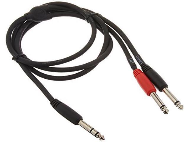 Pig Hog 3' 1/4' TRS Male to Dual 1/4' Mono Male Insert Cable #PYIC03